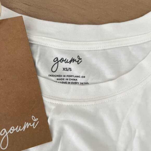 NWT Goumi Kids Peace Parent Tee SZ XS / S Oversized Unisex Top Bamboo - Picture 3 of 3